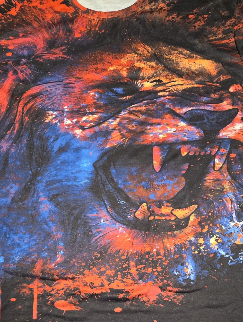 Roaring Lion Graphic Tee in Vibrant Blue & Orange